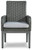 Elite Park Gray Arm Chair With Cushion (Set of 2)