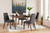 Lyncott Charcoal/Brown- 5 Pc. Butterfly Extension Table, 4 Side Chairs