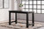 Jeanette Linen/Black 5 Pc. Counter Table, 4 Upholstered Barstools