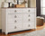 Willowton Whitewash 5 Pc. Dresser, Mirror, California King Panel Bed