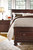 Porter Rustic Brown California King Sleigh Bed With 2 Storage Drawers