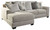 Ardsley Pewter 2-Piece Sectional With Laf Corner Chaise