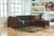 Maier Walnut 3 Pc. Right Arm Facing Corner Chaise 2 Pc Sectional, Ottoman