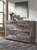 Derekson Multi Gray King Panel Bed With 4 Storage Drawers 8 Pc. Dresser, Mirror, Chest, King Bed