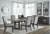 Foyland Black/Brown 7 Pc. Dining Room Table, 6 Side Chairs