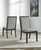 Foyland Black/Brown 9 Pc. Dining Room Table, 8 Side Chairs