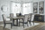 Foyland Black/Brown 8 Pc. Dining Room Table, 6 Side Chairs, Server