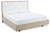 Wendora Bisque/White King Upholstered Bed 6 Pc. Dresser, Mirror, King Bed, 2 Nightstands