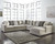 Ardsley Pewter 5 Pc. Right Arm Facing Corner Chaise With Sofa/Couch/Couch 4 Pc Sectional, Ottoman