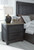 Foyland Black/Brown 7 Pc. Dresser, Mirror, King Panel Storage Bed, 2 Nightstands