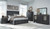 Foyland Black/Brown 6 Pc. Dresser, Door Chest, Mirror, King Panel Storage Bed