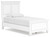 Fortman White Twin Panel Bed