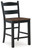 Valebeck Black / Brown Barstool (Set of 2)