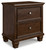 Danabrin Brown Two Drawer Nightstand