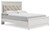 Altyra White Queen Upholstered Panel Headboard