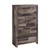 Derekson Multi Gray Five Drawer Chest