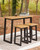 Town Brown/Black Counter Table Set (Set of 3)