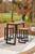 Town Brown/Black Counter Table Set (Set of 3)