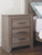 Zelen Warm Gray Two Drawer Night Stand