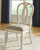 Realyn Chipped White Dining Upholstered Side Chair Ribbonback