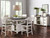 MADISON COUNTY 54" WHITE ROUND HIGH/LOW 5-PC DINING SET