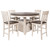 MADISON COUNTY 54" WHITE ROUND HIGH/LOW 5-PC DINING SET