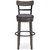 Caitbrook Gray Tall Upholstered Swivel Barstool