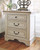 Realyn White/Brown/Beige Three Drawer Night Stand