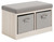 Blariden Gray/Natural Storage Bench