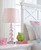 Letty Pink Crystal Table Lamp