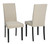 Kimonte Dark Brown/Beige Dining Upholstered Side Chair