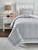 Hartlen Gray/White Twin Comforter Set