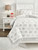 Hartlen Gray/White Twin Comforter Set