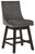 Tallenger Dark Gray Upholstered Swivel Barstool