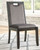 Hyndell Gray/Dark Brown Dining Upholstered Side Chair