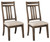 Wyndahl Rustic Brown Dining Upholstered Side Chair Framed Back