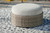 Calworth Beige Ottoman With Cushion