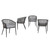 Palm Bliss Gray Chair (Set of 4)