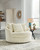 Lindyn Ivory Oversized Swivel Accent Chair