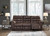 Derwin Nut Reclining Sofa/Couch W/ Drop Down Table