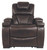 Warnerton Brown Dark Power Recliner/Adj Headrest