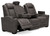 Hyllmont Gray Power Reclining Sofa/Couch With Adj Headrest