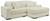 Lindyn Ivory Right Arm Facing Corner Chaise 2 Pc Sectional