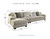 Ardsley Pewter Left Arm Facing Chaise 3 Pc Sectional
