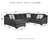 Eltmann Slate Left Arm Facing Chaise 3 Pc Sectional