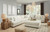 Zada Ivory Left Arm Facing Sofa/Couch Sectional 4 Pc