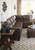 Navi Chestnut Left Arm Facing Sofa/Couch 2 Pc Sectional