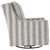 Kambria Ivory/Black Swivel Glider Accent Chair