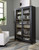 Lenston Black/Gray Accent Cabinet With 2 Doors