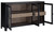 Lenston Black/Gray Accent Cabinet With 3 Doors